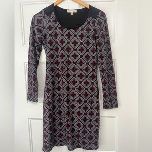 Monteau Long Sleeve Scoop Neck Sheath Dress